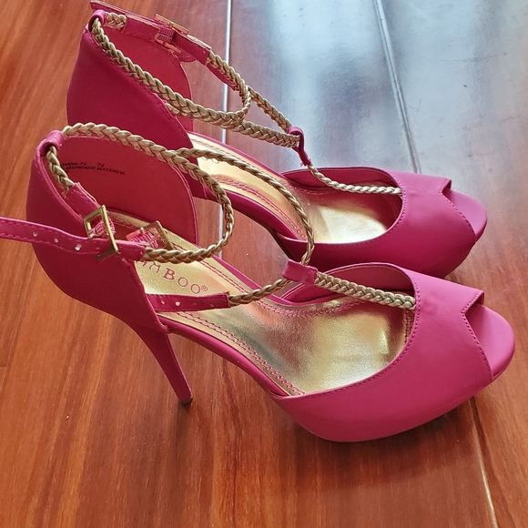 Bamboo peep toe heel - Picture 2 of 3